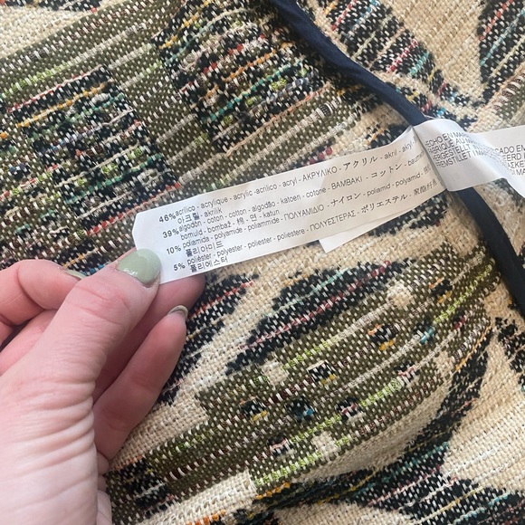 Zara Casual Open Multicoloured Textured Jacket - Picture 4 of 7